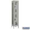 Extra Wide Vented Metal Locker - Double Tier 1 6 Feet High 18 Inches Deep Gray Assemb