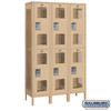 Extra Wide Vented Metal Locker - Double Tier 3 6 Feet High 18 Inches Deep Tan Assembl