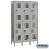 Extra Wide Vented Metal Locker - Double Tier 3 6 Feet High 18 Inches Deep Gray Unasse