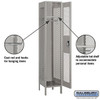 Extra Wide Vented Metal Locker - Single Tier 1 6 Feet High 18 Inches Deep Gray Unasse