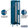 Extra Wide Vented Metal Locker - Single Tier 1 6 Feet High 18 Inches Deep Blue Assemb