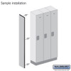 Side Panel - for 5 Feet High 15 Inch Deep Designer Wood Locker without Sloping Hood Maple