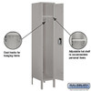 Standard Metal Locker - Single Tier 1 Wide 5 Feet High 15 Inches Deep Gray Unassembled