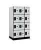12" Wide Four Tier Designer Wood Locker - 3 Wide - 5 Feet High - 21 Inches Deep