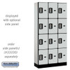 12" Wide Four Tier Designer Wood Locker - 3 Wide - 5 Feet High - 21 Inches Deep