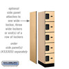 Designer Wood Locker - Five Tier Box Style 1 Wide 5 Feet High 21 Inches Deep Maple