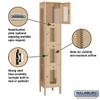 Extra Wide Vented Metal Locker - Four Tier 1 6 Feet High 15 Inches Deep Tan Assembled