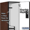 Extra Wide Designer Wood Locker - Double Tier S Style 3 6 Feet High 24 Inches Deep Maho