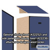 Extra Wide Designer Wood Locker - Double Tier 1 6 Feet High 21 Inches Deep Blue