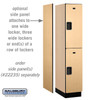 Extra Wide Designer Wood Locker - Double Tier 1 6 Feet High 21 Inches Deep Maple