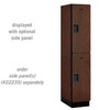 Extra Wide Designer Wood Locker - Double Tier 1 6 Feet High 21 Inches Deep Mahogany