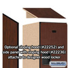 Extra Wide Designer Wood Locker - Double Tier 1 6 Feet High 21 Inches Deep Mahogany