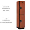 Extra Wide Designer Wood Locker - Double Tier 1 6 Feet High 21 Inches Deep Cherry