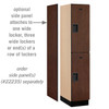 Extra Wide Designer Wood Locker - Double Tier 1 6 Feet High 21 Inches Deep Mahogany