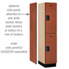 Extra Wide Designer Wood Locker - Double Tier 1 6 Feet High 21 Inches Deep Cherry