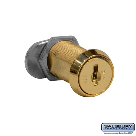 Replacement Gold Cylinder Lock for Oak Wood Locker | 2 Keys