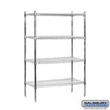 stationary wire shelving - 63" high