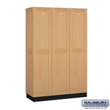 Solid Oak Executive Lockers - Single Tier