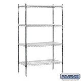 stationary wire shelving - 74" high