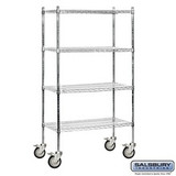 mobile wire shelving - 80" high
