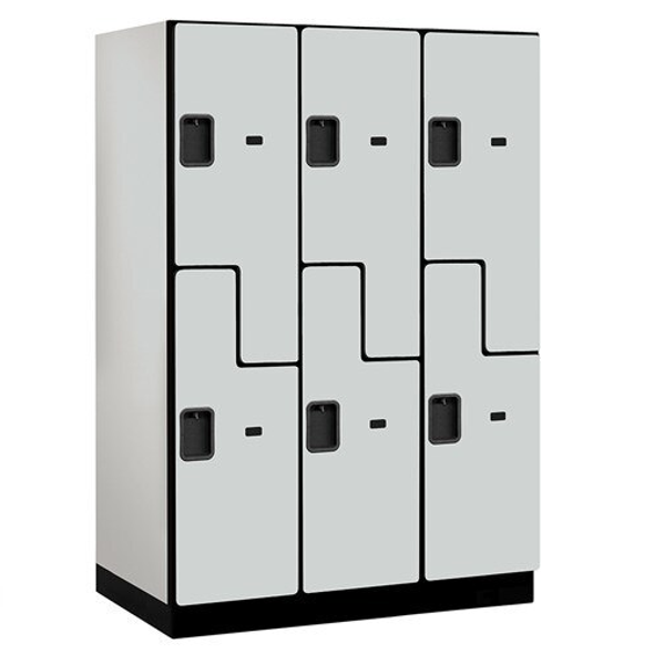 Salsbury 18" Wide Double Tier 'S' Style Designer Wood Locker - 3 Wide - 6 Feet High - 18 Inches Deep Salsbury 18" Wide Double Tier 'S' Style Designer Wood Locker - 3 Wide - 6 Feet High - 18 Inches Deep