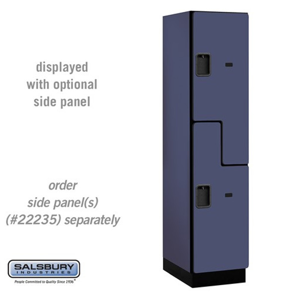 Salsbury 18" Wide Double Tier 'S' Style Designer Wood Locker - 1 Wide - 6 Feet High - 21 Inches Deep Salsbury 18" Wide Double Tier 'S' Style Designer Wood Locker - 1 Wide - 6 Feet High - 21 Inches Deep