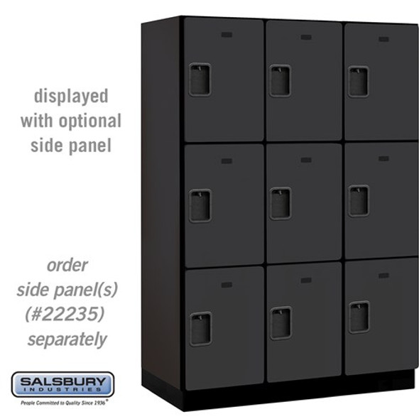 Salsbury 18" Wide Triple Tier Designer Wood Locker - 3 Wide - 6 Feet High - 21 Inches Deep Salsbury 18" Wide Triple Tier Designer Wood Locker - 3 Wide - 6 Feet High - 21 Inches Deep