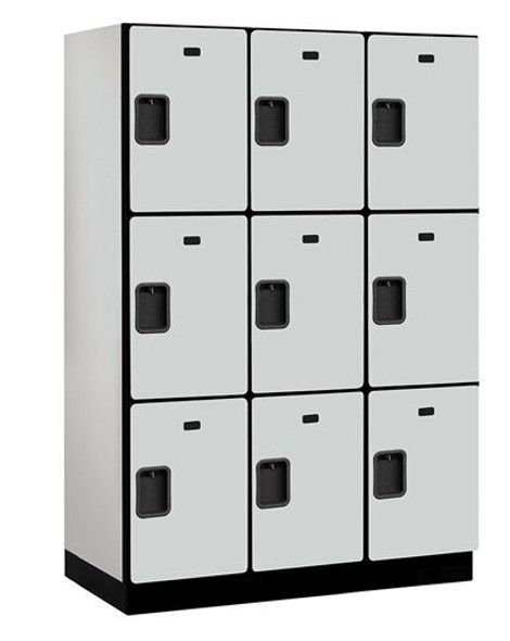 Salsbury 18" Wide Triple Tier Designer Wood Locker - 3 Wide - 6 Feet High - 21 Inches Deep Salsbury 18" Wide Triple Tier Designer Wood Locker - 3 Wide - 6 Feet High - 21 Inches Deep