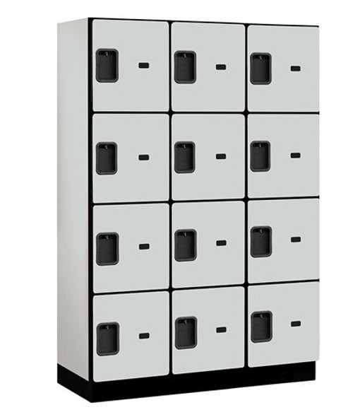 Salsbury 18" Wide Four Tier Designer Wood Locker - 3 Wide - 6 Feet High - 18 Inches Deep Salsbury 18" Wide Four Tier Designer Wood Locker - 3 Wide - 6 Feet High - 18 Inches Deep