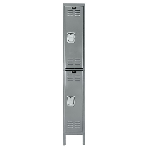 Hallowell® Premium Metal Locker - Double Tier - 1 Wide - 2 Doors