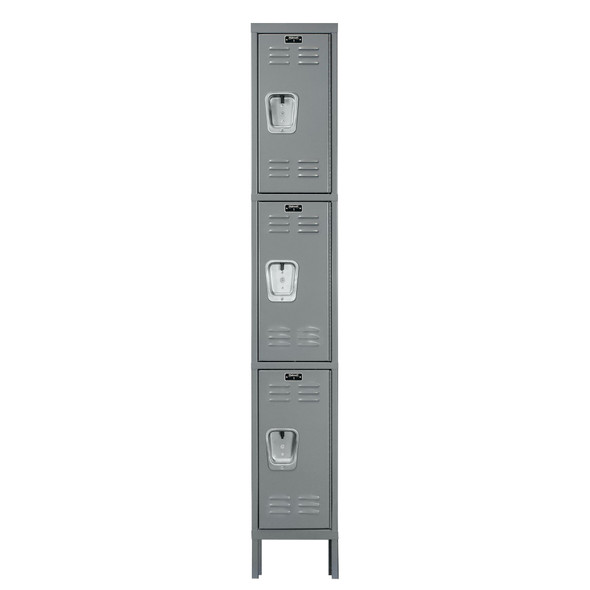 Hallowell® Premium Metal Locker - Triple Tier - 1 Wide - 3 Doors