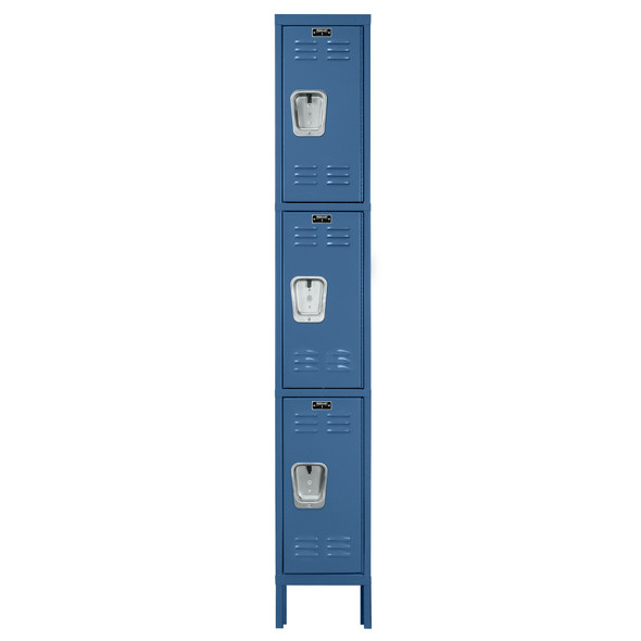 Hallowell® Premium Metal Locker - Triple Tier - 1 Wide - 3 Doors