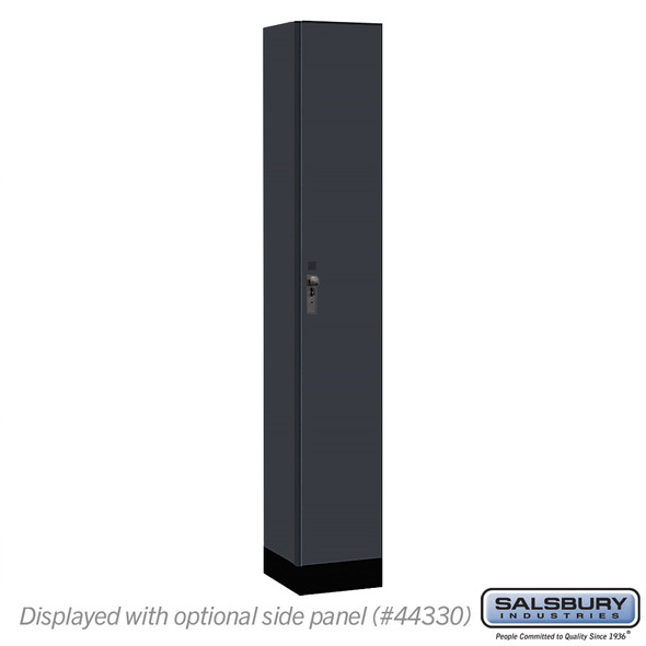 Salsbury 12" Wide Premier Wood Locker - Single Tier - 1 Wide - 6 Feet High - 15" Deep - Skyline Walnut - Hasp