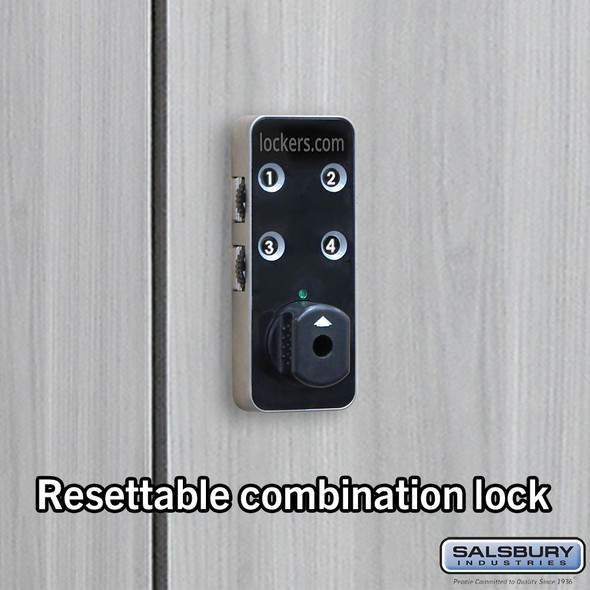 Salsbury 12" Wide Premier Wood Locker - Single Tier - 3 Wide - 6 Feet High - 18" Deep - Resettable Combination Locks Salsbury 12" Wide Premier Wood Locker - Single Tier - 3 Wide - 6 Feet High - 18" Deep - Resettable Combination Locks