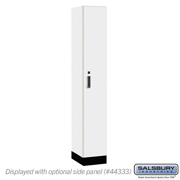 Salsbury 12" Wide Premier Wood Locker - Single Tier - 1 Wide - 6 Feet High - 18" Deep - Skyline Walnut - Electronic Locks