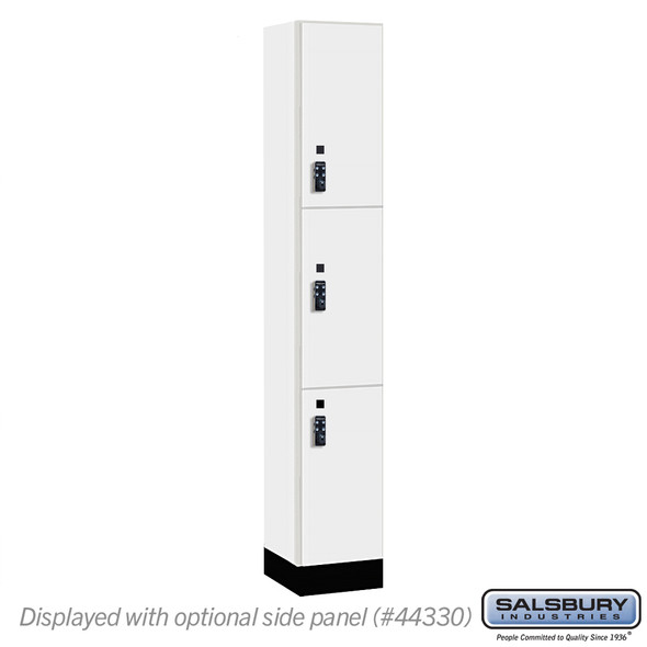  (5 of 18)  Salsbury 12" Wide Premier Wood Locker - Triple Tier - 1 Wide - 6 Feet High - 15" Deep - Skyline Walnut - Resettable Combination Locks