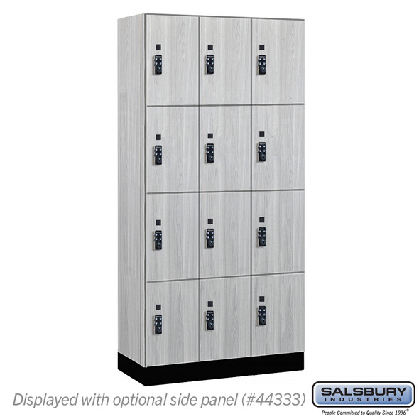 Salsbury 12" Wide Premier Wood Locker - Four Tier - 3 Wide - 6 Feet High - 18" Deep - Resettable Combination Locks Salsbury 12" Wide Premier Wood Locker - Four Tier - 3 Wide - 6 Feet High - 18" Deep - Resettable Combination Locks