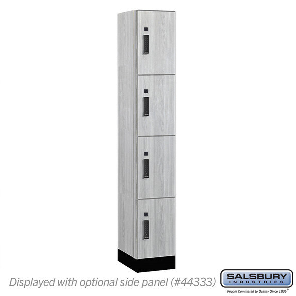 Salsbury 12" Wide Premier Wood Locker - Four Tier - 1 Wide - 6 Feet High - 18" Deep - Electronic Locks Salsbury 12" Wide Premier Wood Locker - Four Tier - 1 Wide - 6 Feet High - 18" Deep - Electronic Locks