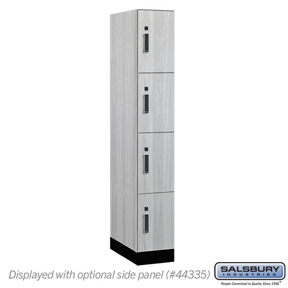 Salsbury 12" Wide Premier Wood Locker - Four Tier - 1 Wide - 6 Feet High - 21" Deep - Electronic Locks Salsbury 12" Wide Premier Wood Locker - Four Tier - 1 Wide - 6 Feet High - 21" Deep - Electronic Locks