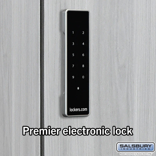 Salsbury 18" Wide Premier Wood Locker - Single Tier - 3 Wide - 6 Feet High - 24" Deep - Electronic Locks