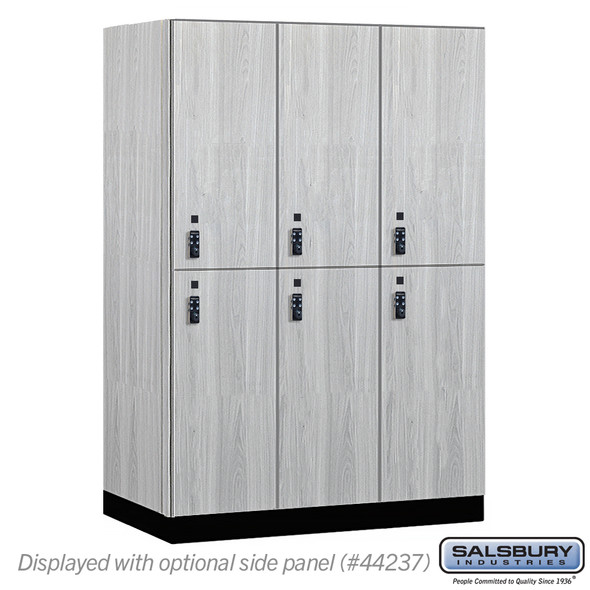 Salsbury 18" Wide Premier Wood Locker - Double Tier - 3 Wide - 6 Feet High - 24" Deep - Resettable Combination Locks