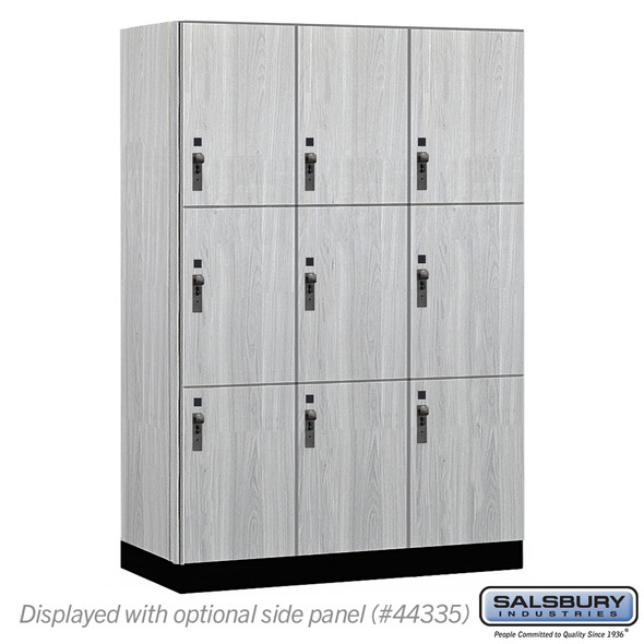 Salsbury 18" Wide Premier Wood Locker - Triple Tier - 3 Wide - 6 Feet High - 21" Deep - Hasp