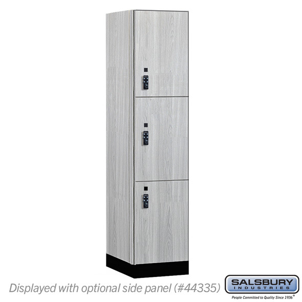 Salsbury 18" Wide Premier Wood Locker - Triple Tier - 1 Wide - 6 Feet High - 21" Deep - Resettable Combination Locks
