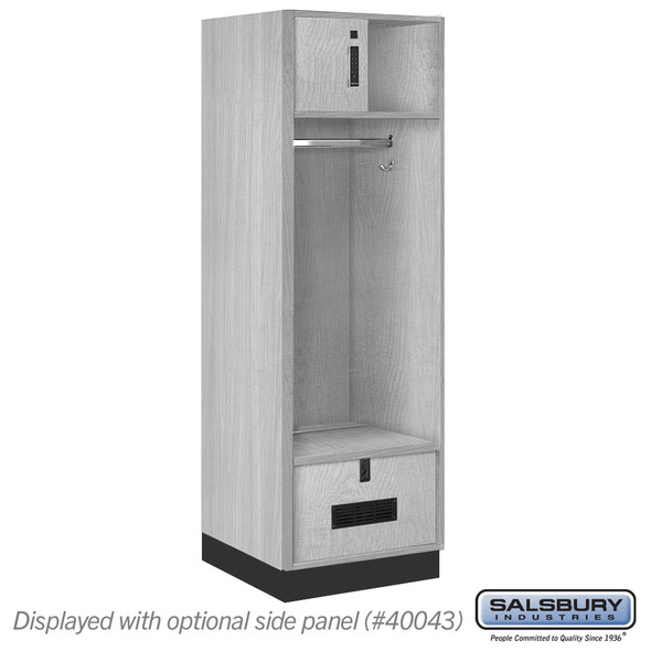 Premier Wood Open Access Locker - 6 Feet High - 24 Inches Deep - Silver Teak Premier Wood Open Access Locker - 6 Feet High - 24 Inches Deep - Silver Teak
