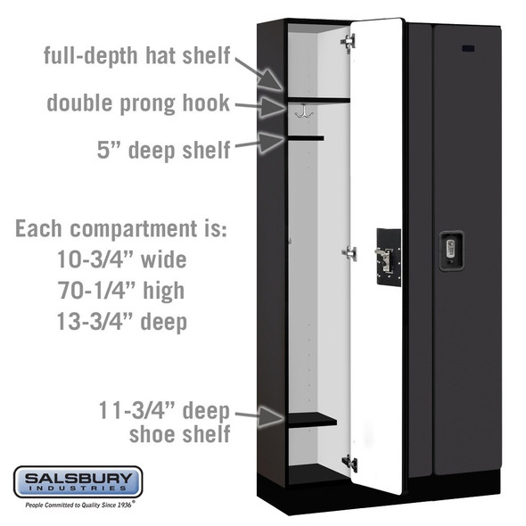 Salsbury 12" Wide Single Tier Designer Wood Locker - 3 Wide - 6 Feet High - 15 Inches Deep Resettable Combination Locks Salsbury 12" Wide Single Tier Designer Wood Locker - 3 Wide - 6 Feet High - 15 Inches Deep Resettable Combination Locks