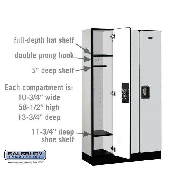 Salsbury 12" Wide Single Tier Designer Wood Locker - 3 Wide - 5 Feet High - 15 Inches Deep - - Resettable Combination Locks Salsbury 12" Wide Single Tier Designer Wood Locker - 3 Wide - 5 Feet High - 15 Inches Deep - - Resettable Combination Locks