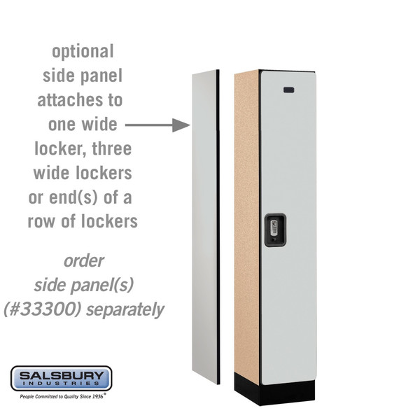 Salsbury 12" Wide Single Tier Designer Wood Locker - 1 Wide - 5 Feet High - 15 Inches Deep - - Resettable Combination Locks