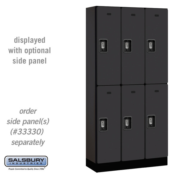 Salsbury 12" Wide Double Tier Designer Wood Locker - 3 Wide - 6 Feet High - 15 Inches Deep - - Resettable Combination Locks Salsbury 12" Wide Double Tier Designer Wood Locker - 3 Wide - 6 Feet High - 15 Inches Deep - - Resettable Combination Locks