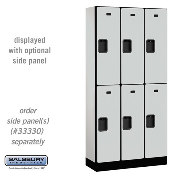 Salsbury 12" Wide Double Tier Designer Wood Locker - 3 Wide - 6 Feet High - 18 Inches Deep - - Resettable Combination Locks Salsbury 12" Wide Double Tier Designer Wood Locker - 3 Wide - 6 Feet High - 18 Inches Deep - - Resettable Combination Locks