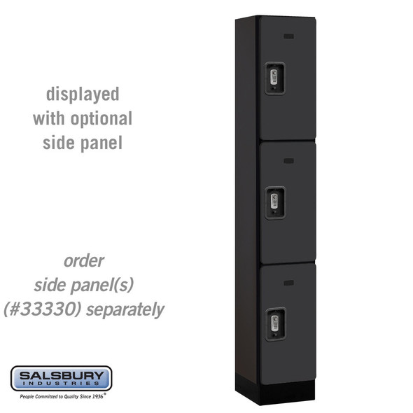Salsbury 12" Wide Triple Tier Designer Wood Locker - 1 Wide - 6 Feet High - 15 Inches Deep - - Electronic Locks Salsbury 12" Wide Triple Tier Designer Wood Locker - 1 Wide - 6 Feet High - 15 Inches Deep - - Electronic Locks